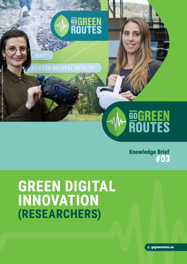 GGR Knowledge Brief 3- Green Digital Innovation GGR Knowledge Brief 3- Green Digital Innovation