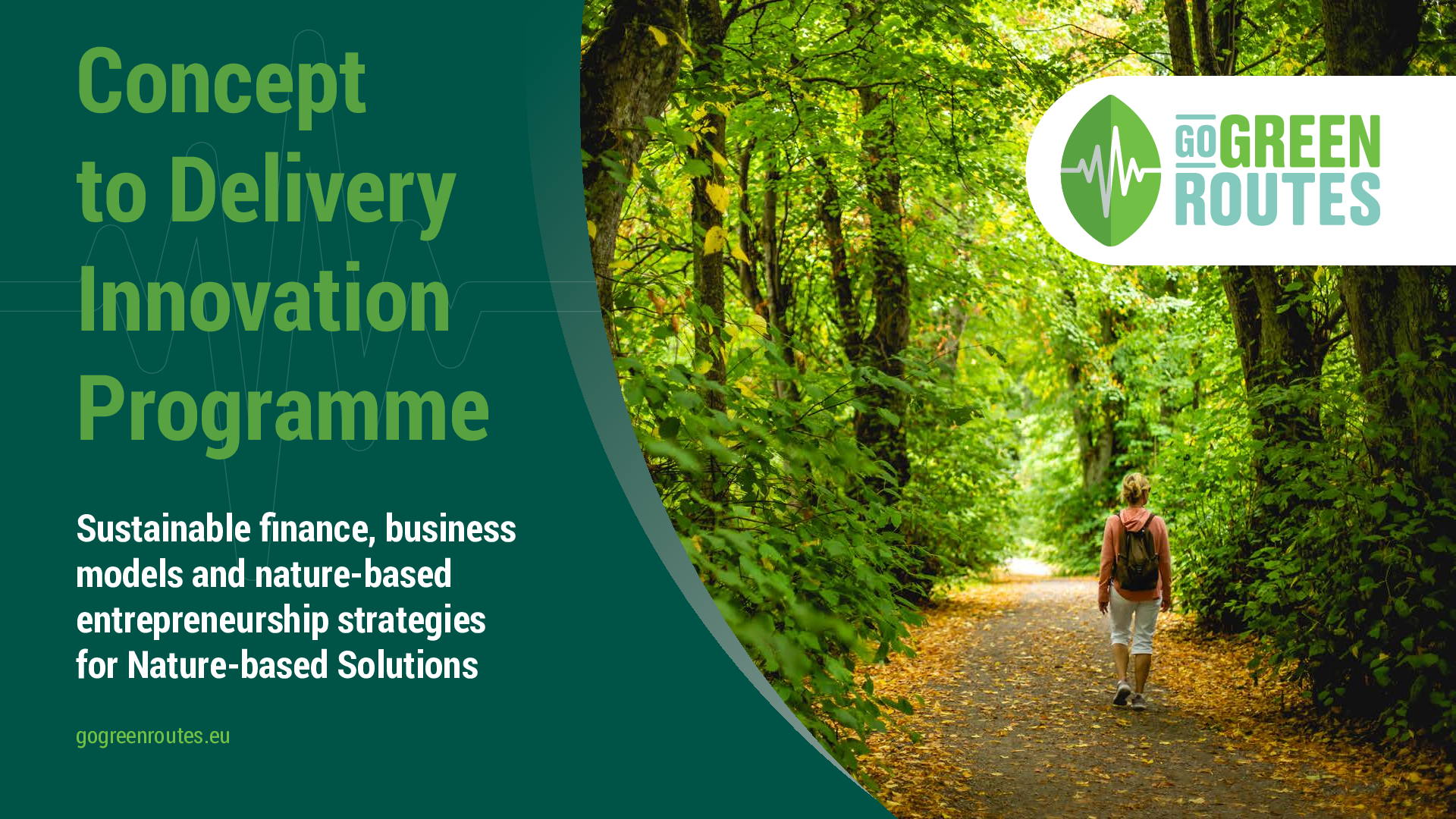 Concept to Delivery Innovation Programme - Sustainable finance, business models and nature-based entrepreneurship strategies for Nature-based Solutions