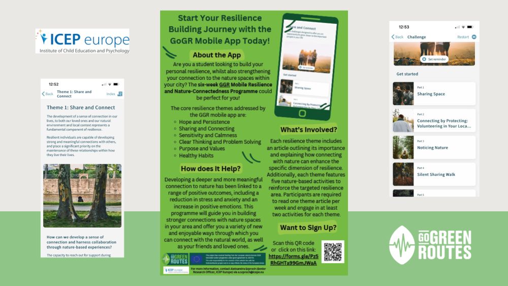 GoGreenRoutes Mobile App for Resilience and Nature-Connectedness seeks participants in six urban centres